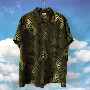 *sold* Green tiger print top